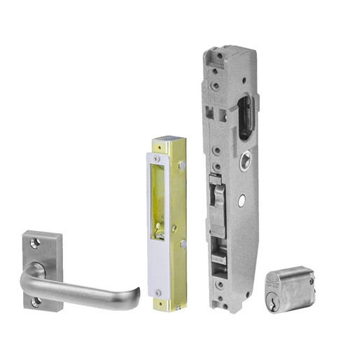 Lockwood 3541 Short Backset Sliding Door Lock Cylinder Lever Strike