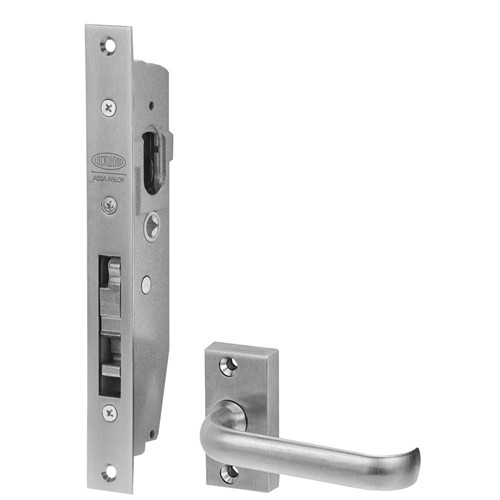 Lockwood 3741 Short Backset Mortice Deadlock Cylinder 45 Degrees Lever (Timber) No Cylinder
