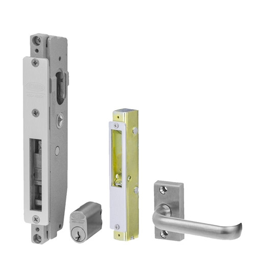 Lockwood 5541 Short Backset Sliding Door Lock Cylinder 45 Degrees Lev Latch Strike