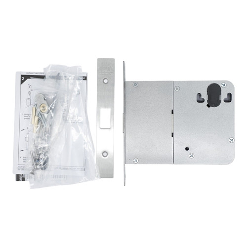 Lockwood 5573 Mortice Sliding Door Lock Thru Fix 127mm with Deadlatch Turn Adaptor
