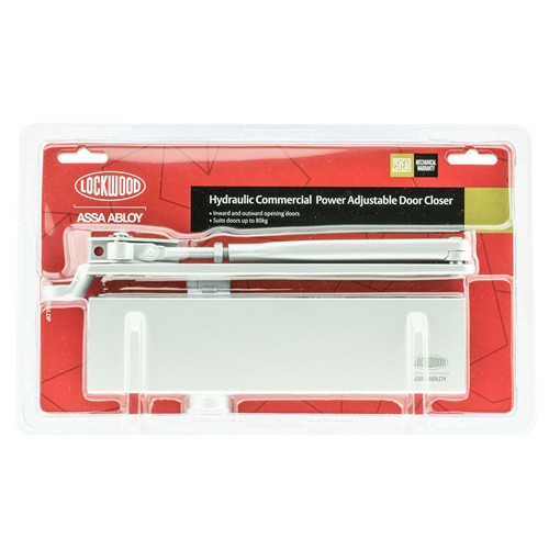 Lockwood 7724 Series Size 14 Closer Adjustable Backcheck - Silver