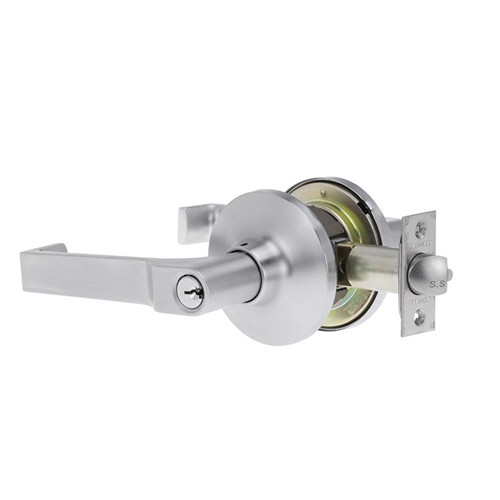 Lockwood Key In Lever AS1428.1 Storeroom Set - Adjustable 60/70mm - Satin Chrome (5MK)