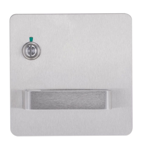 Lockwood 202 Exterior Plate with Privacy Indicating Emergency Turn 90 Lever