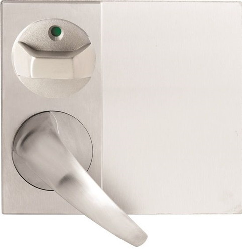Lockwood 220D Detention Square Plate - Concealed Fix - Privacy Indicating Turnknob and Lever/Knob | Lever 23 | No Tailbar Variant | Left & Right Hand | Satin Stainless Steel