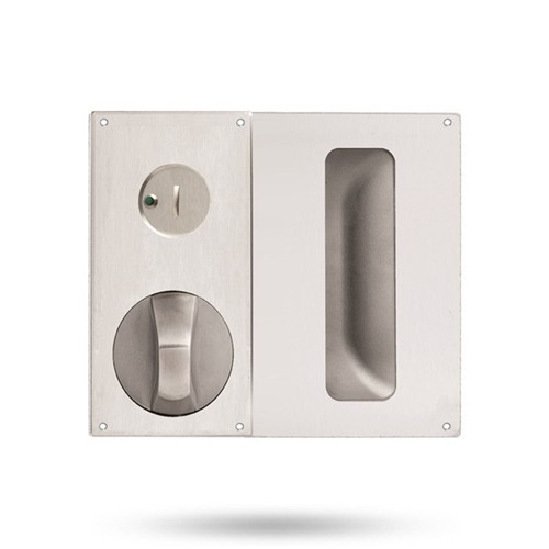 Lockwood 221D Visible Fix Plate Concealed Privacy Emergency Turn Flush Pull 21 Knob