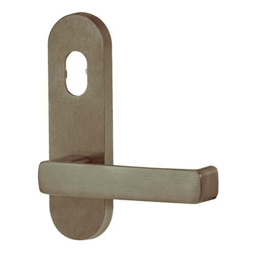 Lockwood 2801/76 - Exterior Round-End Brass Plate - Cylinder & Lever - Lever 76