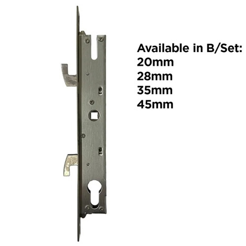 Euro Sliding Mortice Hook Lock 20mm Backset