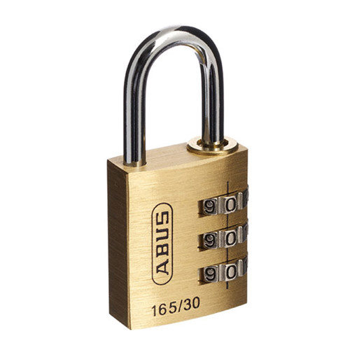 ABUS 165 Series 4 Wheel Combination Padlock - Brass
