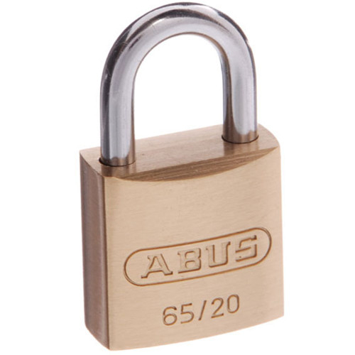 ABUS 65 Series Premium Padlock With 20mm Brass Body and 11.5mm Hardened Steel Shackle 65/20