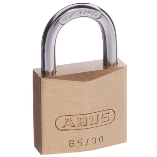 ABUS 65 Series Premium Padlock With 30mm Brass Body and 17mm Hardened Steel Shackle 65/30