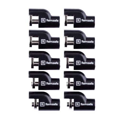 Remsafe Venlock Mini Window Restrictor Sliding Aluminium Window Lock Bulk (Box of 10) - Black