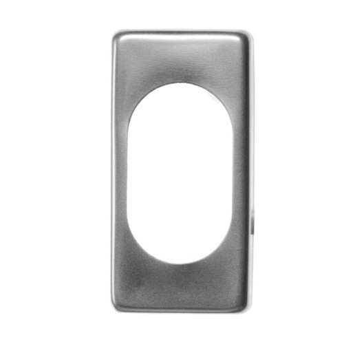 Brava Metro Oval Cylinder Escutcheon Push On Fixing - Satin Chrome