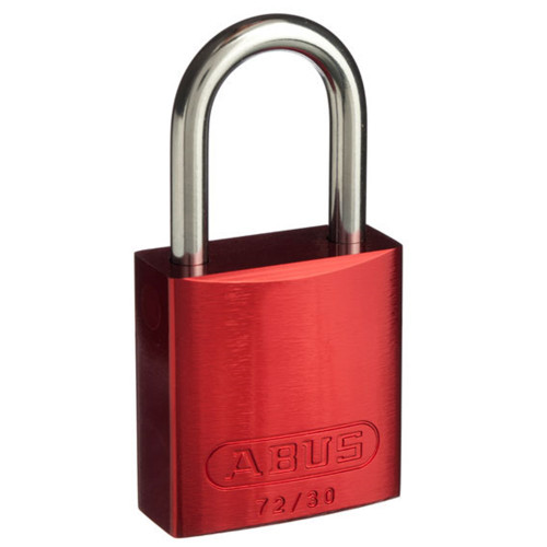 ABUS Padlock 72/30 Red KD RH Keyway - Red