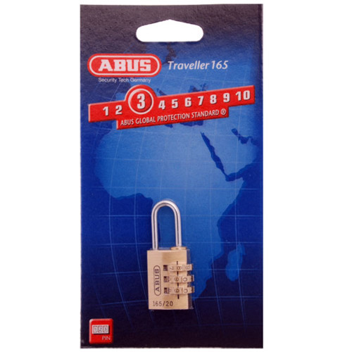 ABUS Padlock 165/20 Combo Display Pack - Brass