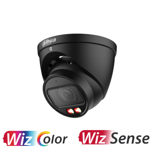 Dahua Wizcolor Series 5mp Eyeball Network Camera with 2.8mm Fixed Lens - IP67 - Black