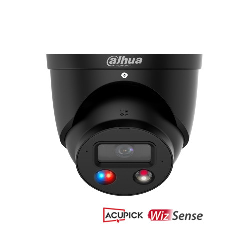 Dahua Wizsense Series 6mp TIOC 3.0 Active Deterrence Eyeball Network Camera with 2.8mm Fixed Lens and Acupick Technology - IP67 - Black