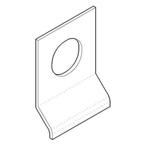 BDS Large Lip Pull to suit 40mm Dia. Deadbolt 80x110x1.5mm In Stainess Steel - Satin Stainless Steel