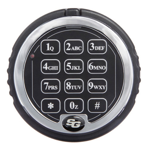 S&G Electronic Keypad 6130-401 suits All Locks Except D-Drive - Black with Chrome Bezel