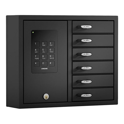 Creone Keybox Basic 9006b Backup Battery 6 Door Unit - Black