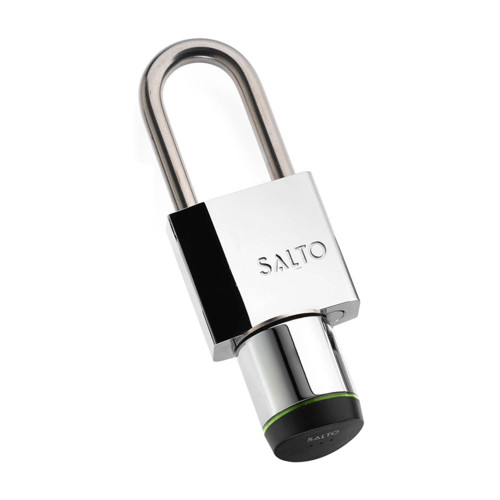Salto Geo 2nd Gen 48mm Padlock - 60mm Shackle length - 8mm Shackle Dia. W-/ Removable Knob - Chrome Plated