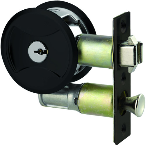 Symmetry Rnd Cavity Sliding Door Entrance Set Blk