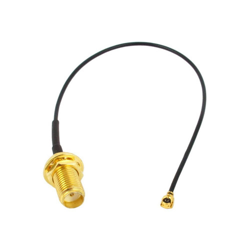 Risco AdaPTEr Cable 200mm Sma Female To Ufl Female Used with DG900hglBLACK and DG850mini BLACK Antenna - Black