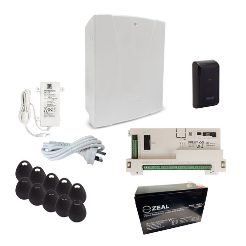 Risco Lightsys+ Access Kit with 1x Smart Card Reader - 10x Prox Tags - Power Supply and Backup Battery