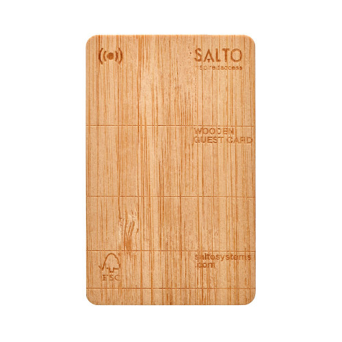 Salto Bamboo Proximity Card - Mifare Ultralight C Technology - Light Brown