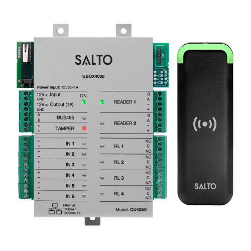 Salto Updater Kit with Mullion Wall Reader and Transparent Housing - Black