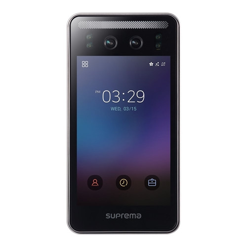 Suprema Facestation F2 Fusion Multimodal IP65 Facial Recognition and RFID Reader - Reads EM and Mifare/Desfire - Silver & Black