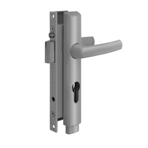 Austral Elegance Push2Go Hinged Security Door Lock Set - One-Way Push Button Privacy Lock (Less Cylinder)