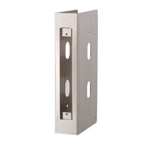 BDS Mortice Lock Wrap with 60mm Backset Holes 230 x 100 x XXmm - Satin Stainless Steel