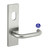 Dormakaba Furniture Square End Plate Concealed Fix with Cylinder Hole & Lever - Satin Stainless Steel