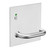 Kaba Furniture Plate with Lever #20 - Satin Stainless Steel