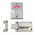 Metlam Lock and Indicator Set with Screw Fixings - Satin Chrome Pearl