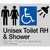 TTSM Sign Unisex Disabled Toilet & Shower - Silver