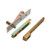 Zanda PS.180.SS/PB - Top Centre Pivot Double Action Accessory Pack - Stainless Steel / Polished Brass