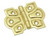 Superior Brass Decorated Hinge Per 2 45x63mm - Polished Brass