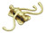 Superior Brass Triple Door Hook 100mm - Polished Brass