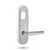 Lockwood 2801 Round End Plate with Cylinder Hole & 180 Lever - Satin Chrome