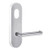 Lockwood 2801 Round End Plate with Cylinder Hole & 144 Lever - Satin Chrome