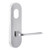 Lockwood 2801 Round End Plate with Cylinder Hole & 123 Lever - Satin Chrome