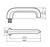 Lockwood 2801/116SC - Exterior Round-End Brass Plate - Cylinder & Lever - Lever 116 - Satin Chrome