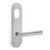 Lockwood 2801 Round End Plate with Cylinder Hole & 104 Lever - Satin Chrome