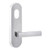 Lockwood 2801 Round End Plate with Cylinder Hole & 101 Lever - Satin Chrome