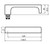 Lockwood 4905/112SC - Interior Narrow Plate - Square-End Brass - Lever 112 - Satin Chrome