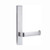 Lockwood 4805/131SC - Exterior Narrow Plate - Square-End Brass - Lever 131 - Satin Chrome