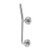 Lockwood 1220 Symphony Exterior Blank Round Rose with 38 Elbow Pull - Satin Chrome