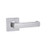Lockwood Symphony 76 Lever On Square Rose Exterior Half Set - Satin Chrome