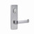 Lockwood 1801 Square End Plate with Cylinder Hole & 131 Lever - Satin Chrome